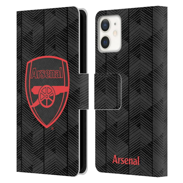 Official Arsenal FC Gradient Crest and Gunners Logo Leather Book Wallet Case Cover Compatible For Apple iPhone 7 iPhone SE 2020 iPhone 8